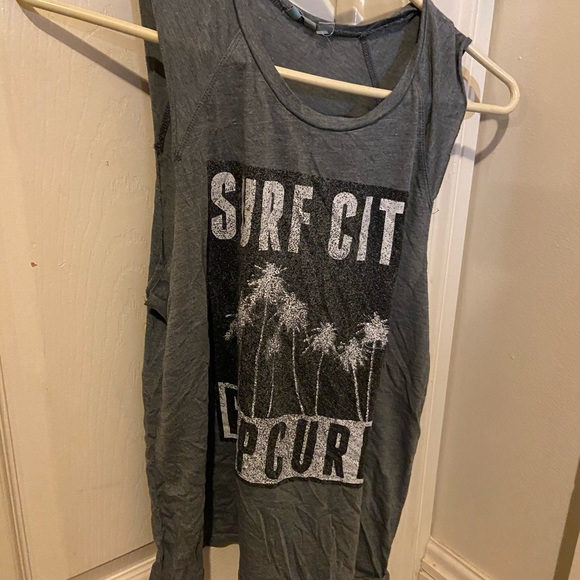 “Surf city” grey tank top - Picture 1 of 2